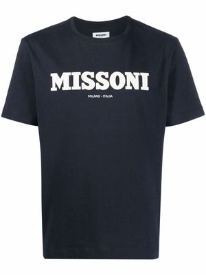Missoni logo-print short-sleeve T-shirt - Blue