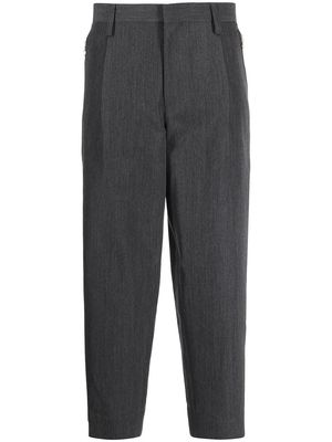 Kolor cropped tapered-leg wool trousers - Grey