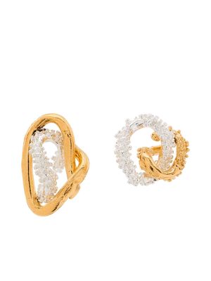 Alighieri asymmetric two-tone Lia earrings - Gold