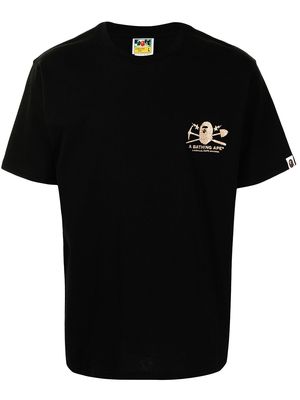 A BATHING APE® logo-print T-shirt - Black