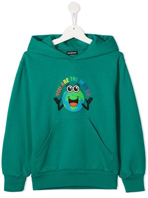 Balenciaga Kids You Are The World hoodie - Green