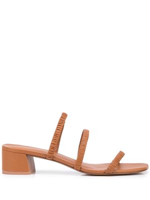 Reformation Assunta strappy mules - Brown