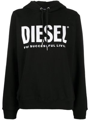 Diesel F-ANG logo print hoodie - Black