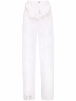 TTSWTRS layered wide-leg jeans - White