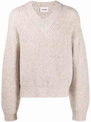 Nanushka V-neck knitted jumper - Neutrals