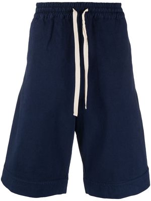Jil Sander knee-length cotton deck shorts - Blue
