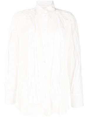 Maticevski slit-detail layered shirt - White