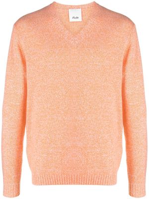 Allude V-neck cashmere jumper - Orange
