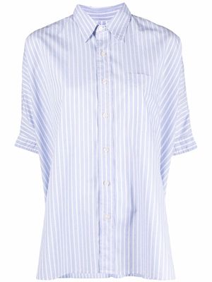 R13 striped short-sleeved shirt - Blue