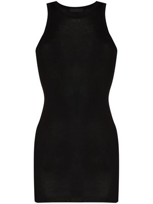WARDROBE.NYC round-neck ribbed-knit minidress - Black