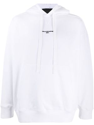 Stella McCartney 2001 logo-print hoodie - White