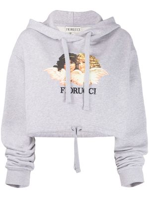 Fiorucci Vintage Angels cropped hoodie - Grey