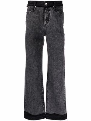 Ader Error wide-leg panelled jeans - Black