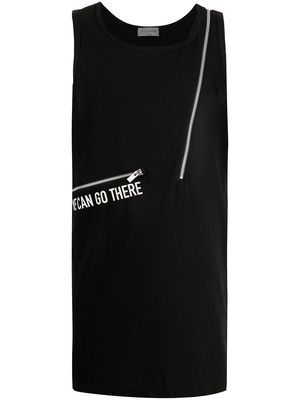 Yohji Yamamoto zip detail vest - Black