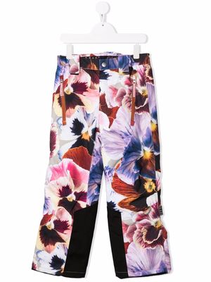 Molo floral-print straight-leg trousers - Pink