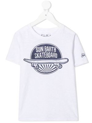 MC2 Saint Barth skateboard print T-shirt - White
