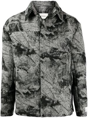 Holzweiler sketch print single-breasted jacket - Grey