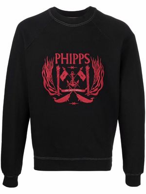 Phipps embroidered-logo crewneck sweatshirt - Black