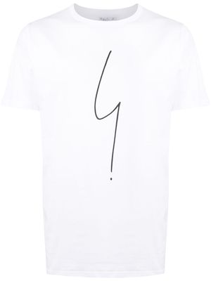 agnès b. Coulos scribble print T-shirt - White