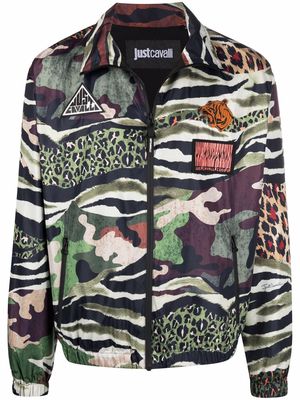 Just Cavalli Kaban graphic-print lightweight jacket - Green