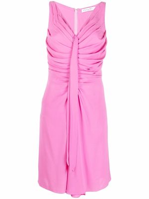 Christian Dior 2010s pre-owned draped front sleeveless dress - PINK