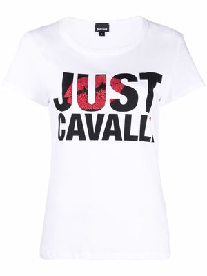 Just Cavalli logo-print short-sleeve T-shirt - White