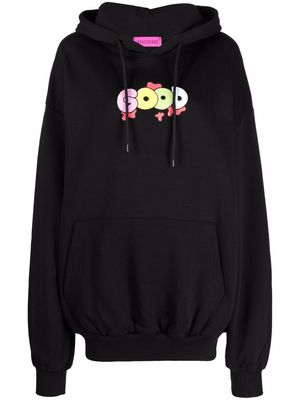 IRENEISGOOD oversized logo-print hoodie - Black
