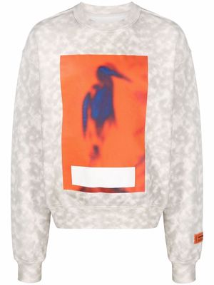 Heron Preston Censored heron crew-neck sweatshirt - Neutrals