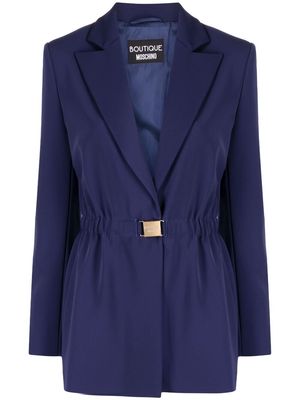 Boutique Moschino single-breasted belted blazer - Blue