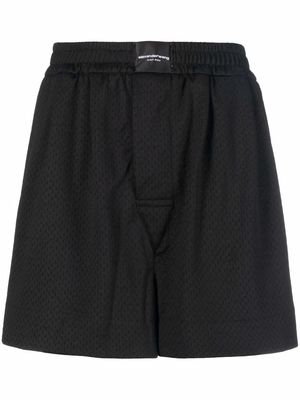 Alexander Wang perforated mesh jersey shorts - Black