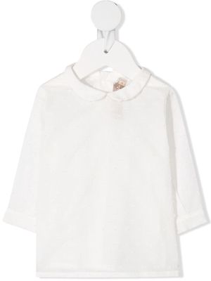 La Stupenderia textured spot blouse - White