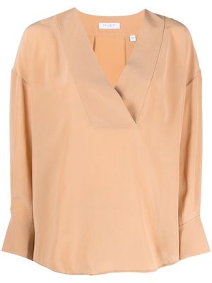 Equipment Natalinne V-neck silk blouse - Neutrals