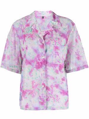 MCQ tie-dye print Hawaiian shirt - Purple