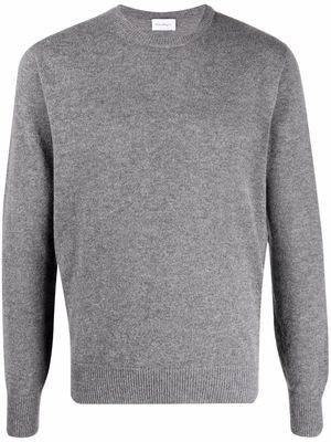 Salvatore Ferragamo fine-knit ribbed-trim jumper - Grey