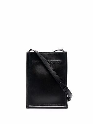 Alexander McQueen embroidered logo messenger bag - Black
