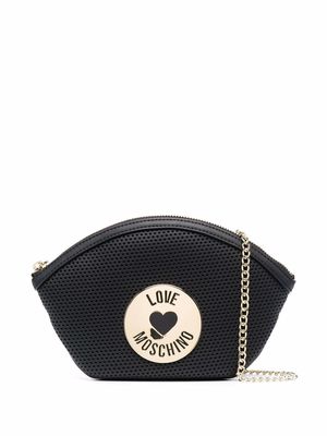 Love Moschino logo-plaque crossbody bag - Black