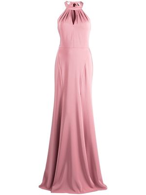 Marchesa Notte Bridesmaids keyhole-detail floor-length gown - Pink