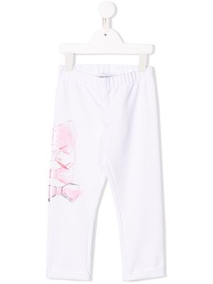 Simonetta elasticated waist trousers - White