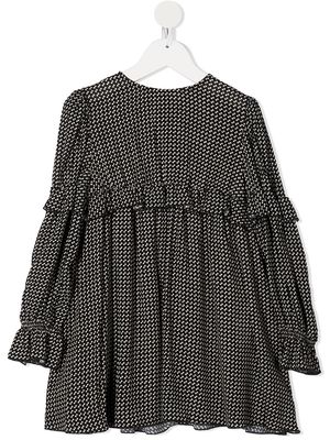 Philosophy Di Lorenzo Serafini Kids polka-dot pattern ruffled dress - Black