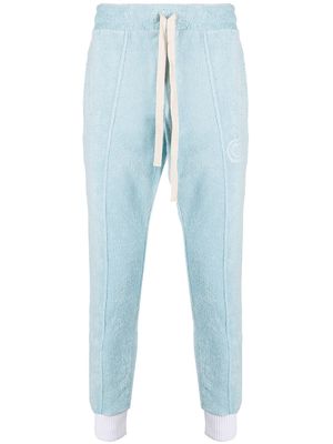 Casablanca terry fleecy cotton track pants - Blue
