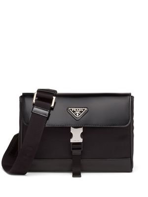 Prada Re-Nylon and leather shoulder bag - Black
