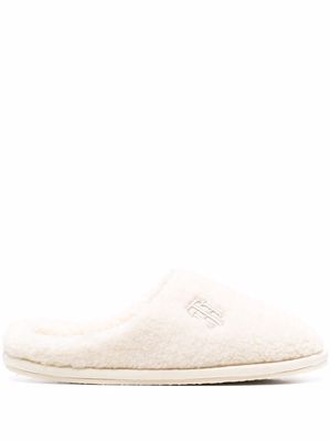 Tommy Hilfiger embroidered-logo slippers - White