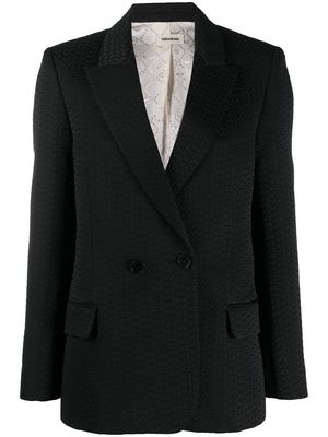 Zadig&Voltaire Vist logo-devoré blazer - Black