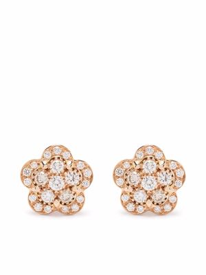 Pasquale Bruni 18kt rose gold Figlia dei Fiori diamond stud earrings - Pink