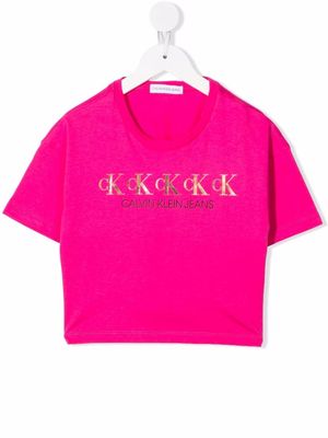 Calvin Klein Kids logo-print T-shirt - Pink