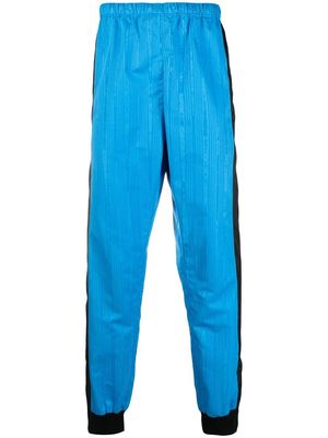 Marine Serre colour-block elasticated trousers - Blue