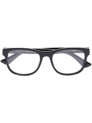 Gucci Eyewear rectangular frame optical glasses - Black