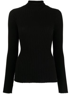 ANINE BING Clare ribbed-knit jumper - Black