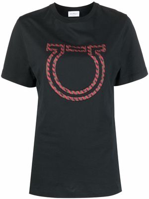 Salvatore Ferragamo logo-print cotton T-shirt - Black