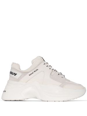 NAKED WOLFE Track chunky sneakers - White
